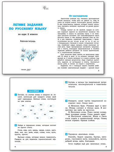 Летние задания по русскому языку за курс 2 класса: рабочая тетрадь - 7