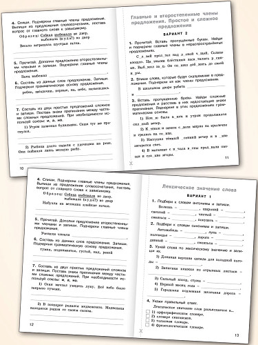 Тематический контроль по русскому языку. 3 класс - 10