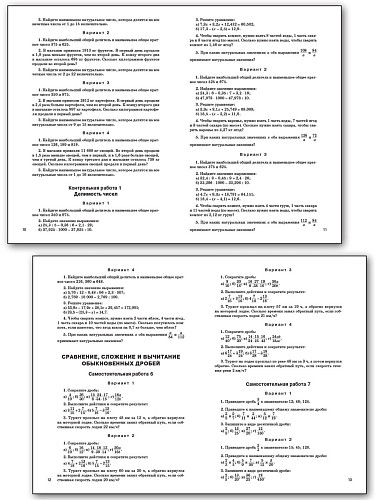 Самостоятельные и контрольные работы по математике. 6 класс - 10