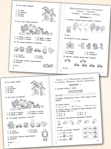 Тематический контроль по математике. 1 класс - 9