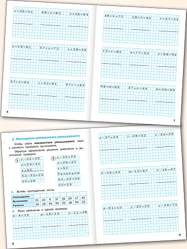 Тематический тренажёр. Решение уравнений. 3 класс - 8 Тематический тренажёр. Решение уравнений. 3 класс - 8
