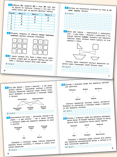 Тематический тренажёр. Комбинаторные и логические задачи. 2 класс - 8