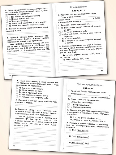 Тематический контроль по русскому языку. 2 класс - 10