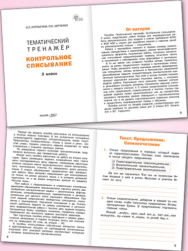Тематический тренажёр. Контрольное списывание. 3 класс - 8