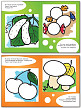 Книжка-раскраска «Я учусь рисовать овощи, фрукты и сладости» для детей до 5 лет, ступенька 2 - 3