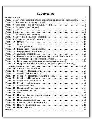 Биология. Разноуровневые задания. 6 класс - 11