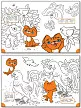 Раскраска «Как котёнок искал друга», развивающая, для детей 4–5 лет - 3